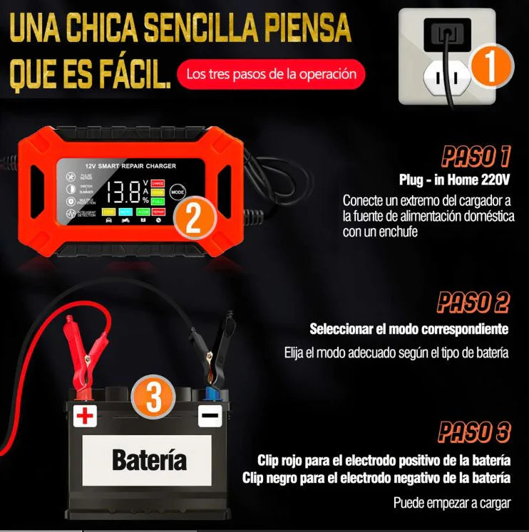 BRPOM Charge Plus :El cargador inteligente que revive tu auto