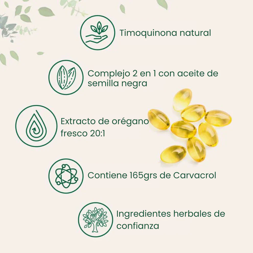 Aceite de Orégano con Semilla Negra- Inmunidad a tu cuerpo