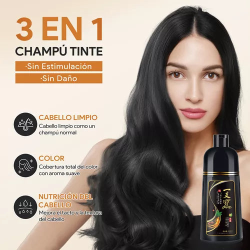 Shampoo Instantáneo Cubre Canas 3 en 1 Natural - Jengibre