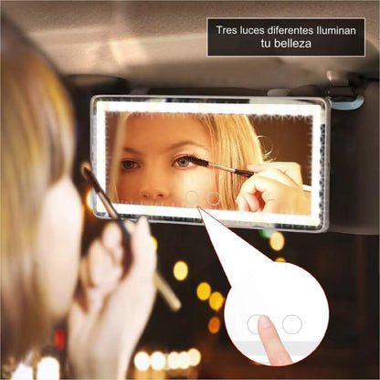 Espejo Luz Led Parasol Para Carro