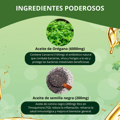 Aceite de Orégano con Semilla Negra- Inmunidad a tu cuerpo